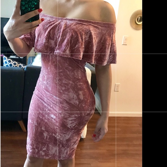 Dresses & Skirts - Free with any purchase-Off  Shoulder Ruffle Dress